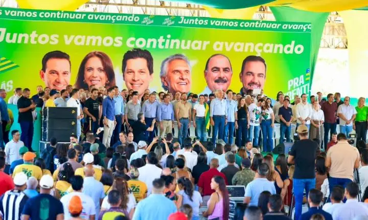 Daniel Vilela e Ronaldo Caiado mobilizam base em Campos Belos para exaltar o orgulho de Goiás