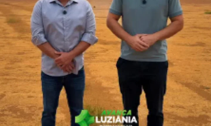 Prefeito Diego Sorgatto e vice Télio Rodrigues anunciam complexo esportivo no Campo da Ampa em Luziânia
