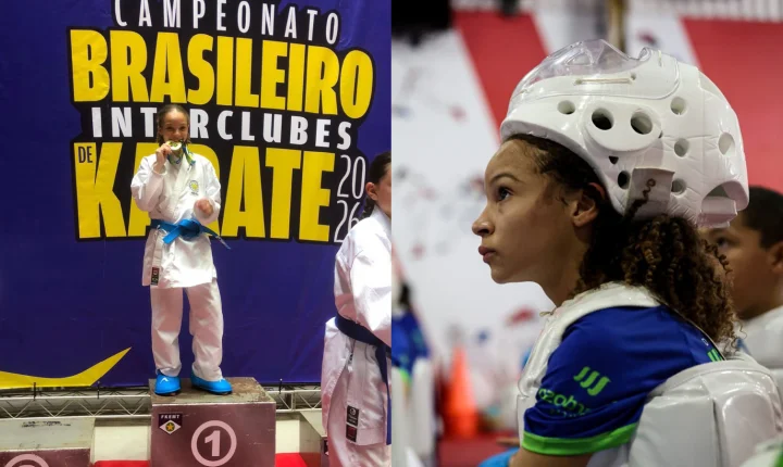 Atleta de Aparecida de Goiânia brilha no pan-americano de karatê aos 11 anos