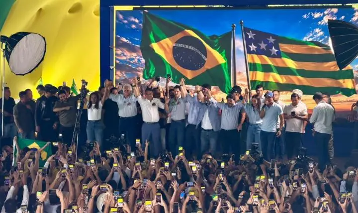 Ronaldo Caiado e Daniel apoiam Flávio Bolsonaro no segundo turno em Goiânia
