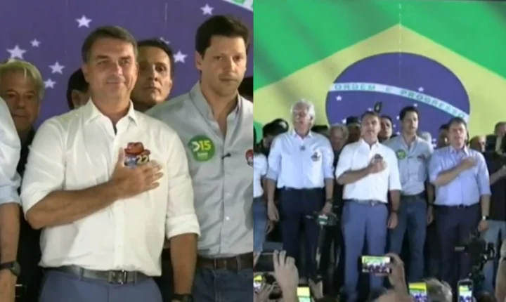 Caiado oficializa apoio a Flávio Bolsonaro em ato político em Goiânia