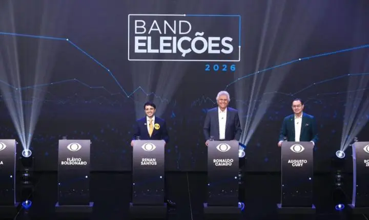 Caiado critica ausência de Lula e Flávio no primeiro debate presidencial de 2026