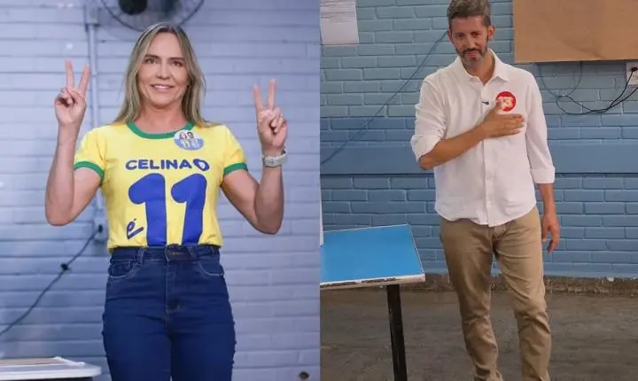 Celina e Grass votam e acompanham a apuração para o Governo do Distrito Federal