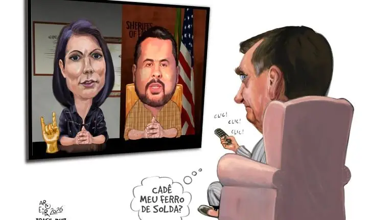 A charge de Aroeira provoca reflexão com humor ácido