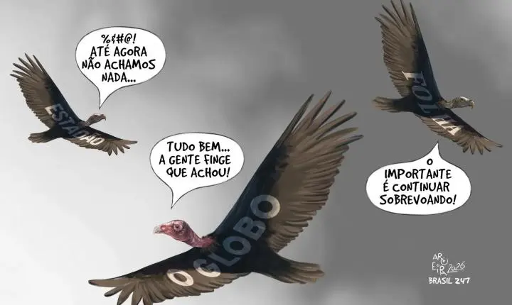 Confira a nova charge do Aroeira com uma análise crítica e bem-humorada