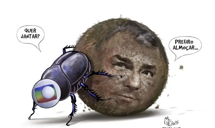 Confira a publicação da Charge do Aroeira com tom humorístico