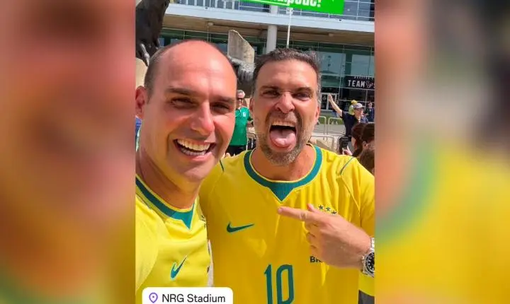 Eduardo Bolsonaro, condenado pelo STF, acompanha jogos da Copa do Mundo nos EUA