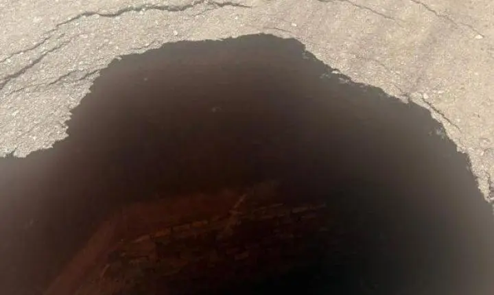 Cratera de quatro metros de profundidade é isolada na 714 Norte