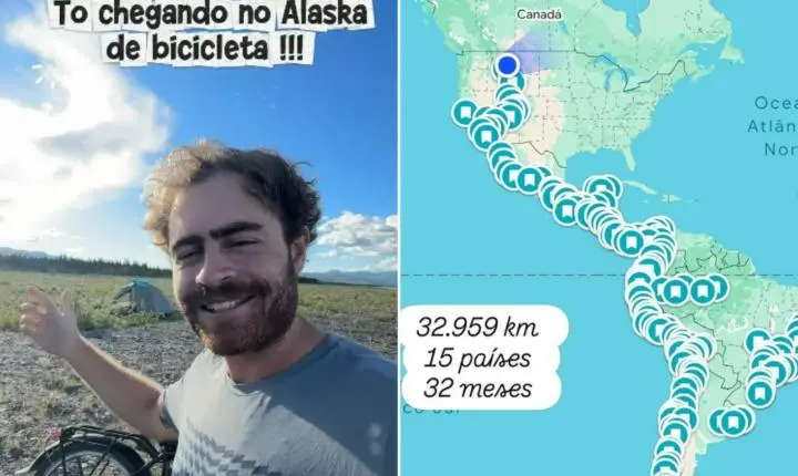 Ciclista mineiro conclui viagem épica de bicicleta e cruza as Américas