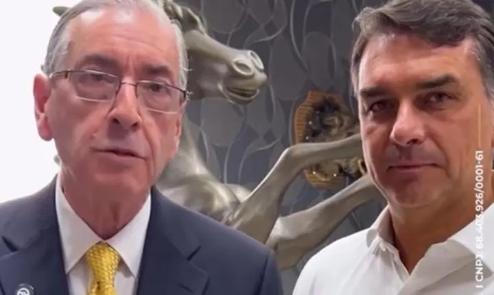 Flávio Bolsonaro declara apoio à candidatura de Eduardo Cunha na internet