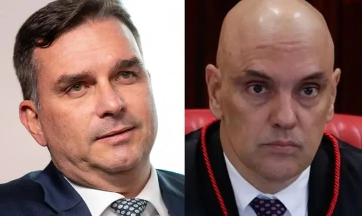Flávio Bolsonaro critica Alexandre de Moraes após vídeo em avião privado