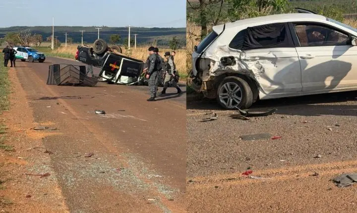 Acidente entre viatura da Rotam e carro deixa policial militar morto em Luziânia
