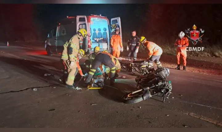 Acidente com moto e cavalo deixa motociclista inconsciente e gestante ferida em Sobradinho
