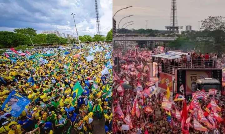 Imagens registram grande público nos atos no DF promovidos por grupos políticos