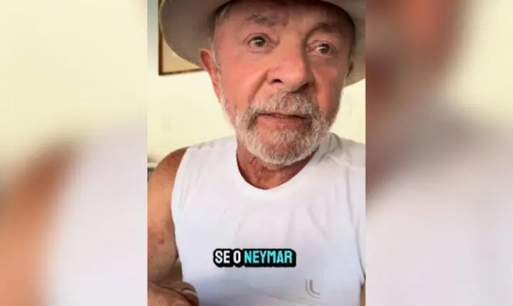 Lula expressa torcida pela seleção brasileira e Neymar em jogo contra a Noruega