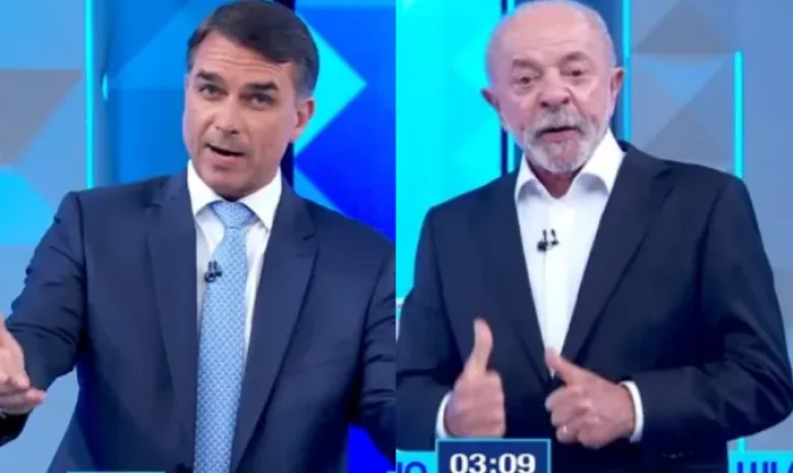 Debate presidencial na TV Globo tem confronto entre Luiz Inácio Lula da Silva e Flávio Bolsonaro