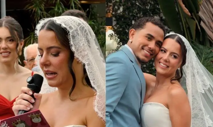 Noiva emociona web ao ler diário da adolescência durante o casamento