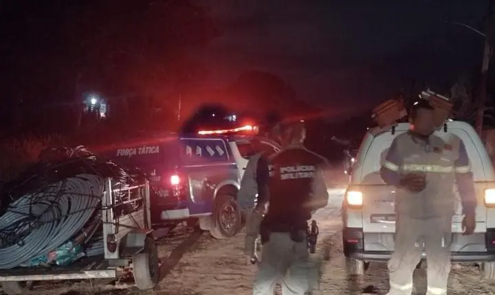 Operação da PM e Equatorial Goiás recupera mais de 600 kg de cabos de cobre furtados