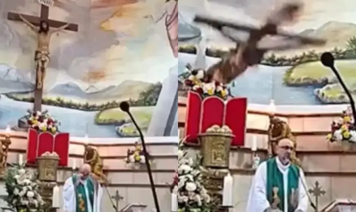 Padre morre após ser atingido por cruz durante missa no Equador