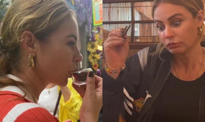 Paolla Oliveira explora culinária exótica da China e diverte fãs
