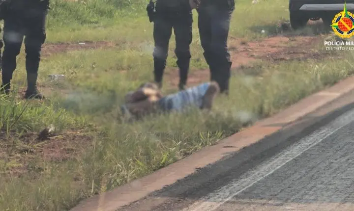 Homem suspeito de feminicídio em Ceilândia pula de passarela e sobrevive