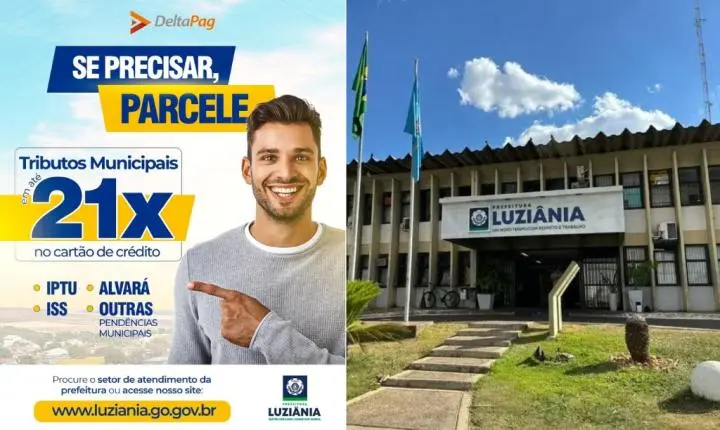 Prefeitura de Luziânia permite parcelamento de IPTU em até 21 vezes no cartão