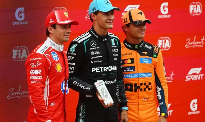 Russell vence corrida sprint do GP da Holanda de ponta a ponta