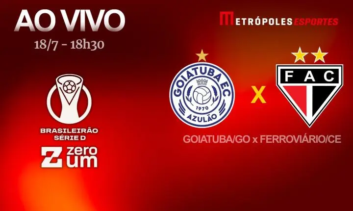 Série D ZeroUm: Metrópoles Esportes transmite confronto entre Goiatuba-GO e Ferroviário-CE