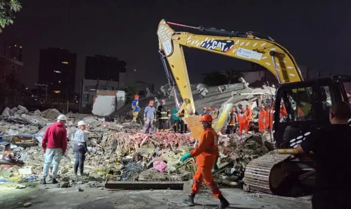 Desabamento em São Paulo atinge cinco mortes após operação de resgate