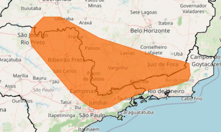 Alerta laranja de tempestade atinge São Paulo no feriado de Nossa Senhora Aparecida
