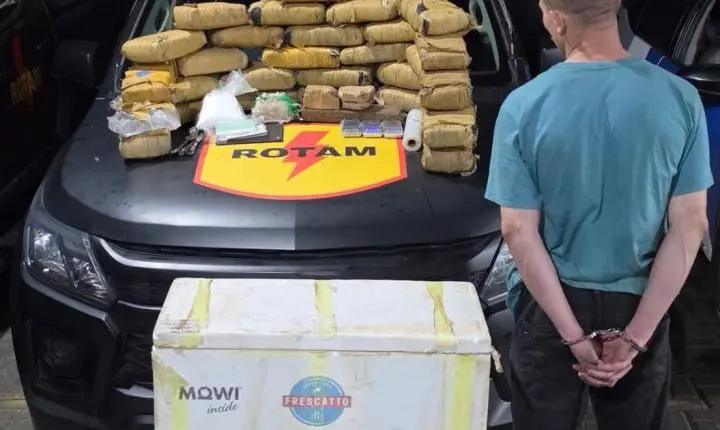 Suspeito de tráfico é detido com vasta quantidade de drogas em Goiânia