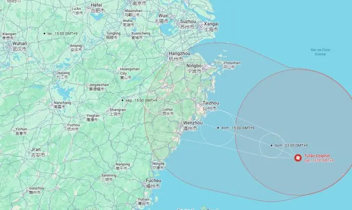 Tufão Dolphin deixa feridos no Japão e coloca a China em estado de alerta