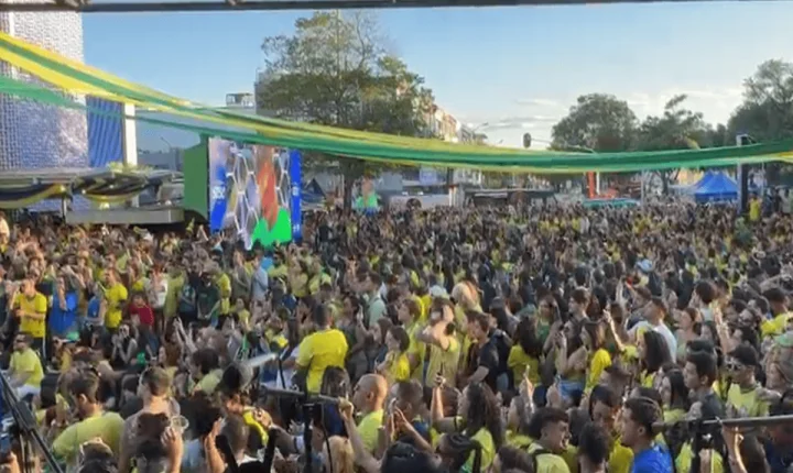 5 mil torcedores reagem aos pênaltis do Brasil em evento no DF