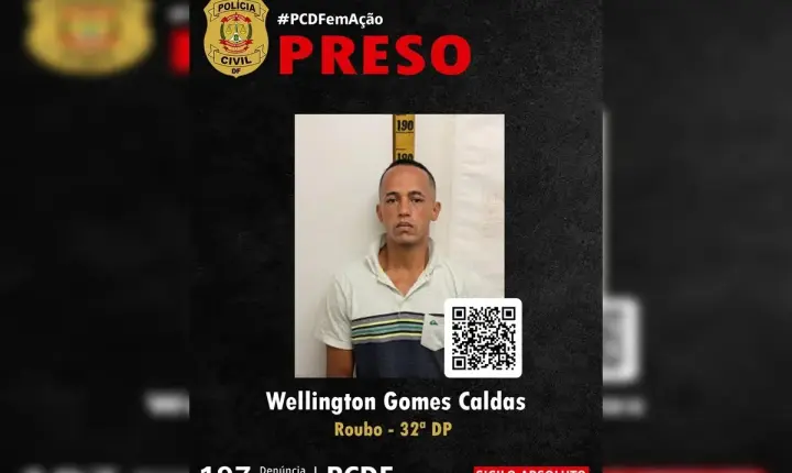 Série de roubos a pedestres resulta em prisão no DF