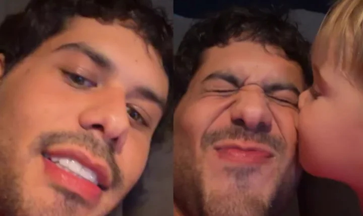 Zé Felipe registra José Leonardo pedindo para ver Shrek e brinca na web